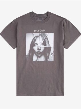Hot Topic Gray Lady Gaga Split Portrait Graphic Tee